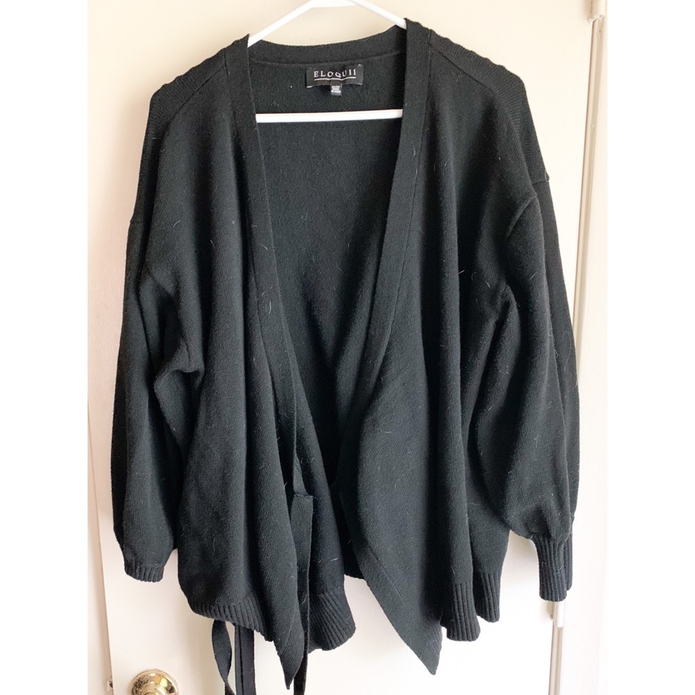 Eloquii Black Wrap Cardigan
